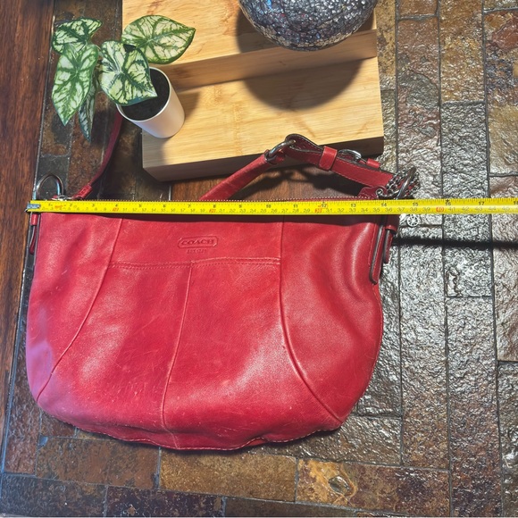 Coach Cherry Red Leather Hobo Bag - Picture 15 of 16
